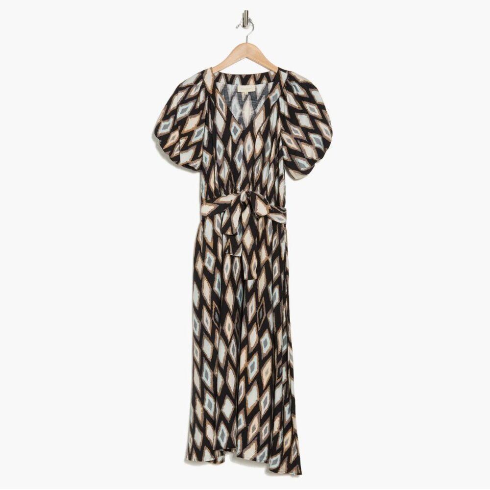 MELLODAY Bubble Sleeve Midi Dress